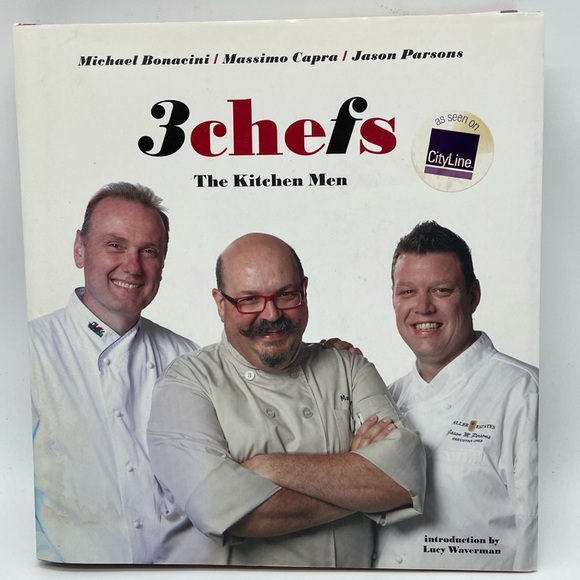 3 Chefs The Kitchen Men Cookbook Michael Bonacini Massimo Capra Jason Parsons - Picture 1 of 13